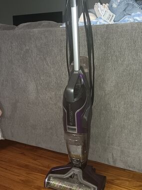 Bissell Upright Vacuum Cleaner in Purple and Gray